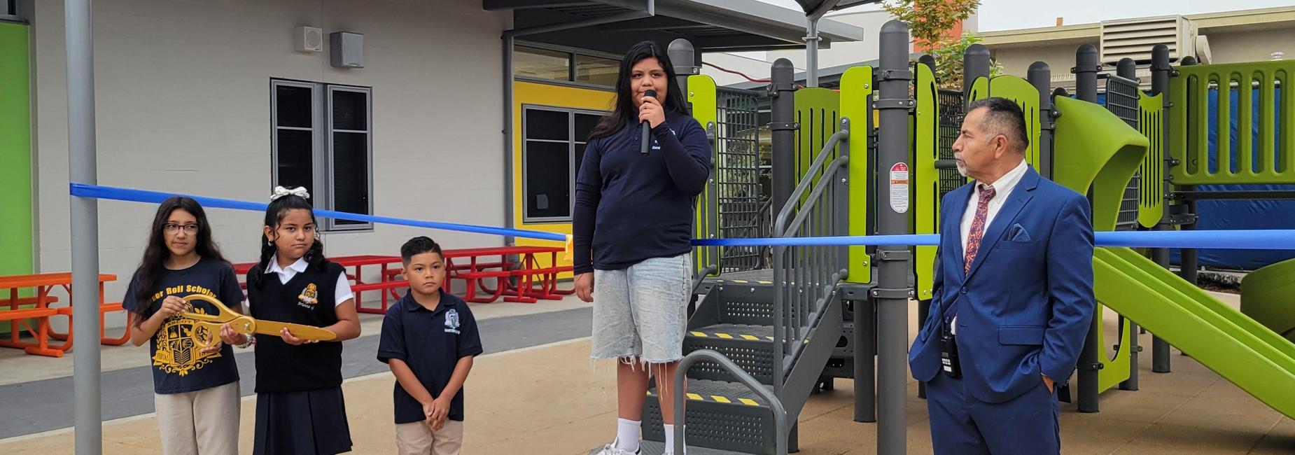 Opening of new portion of school.
