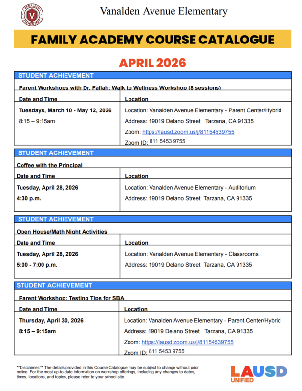 April Family Course Catalogues Featured Photo