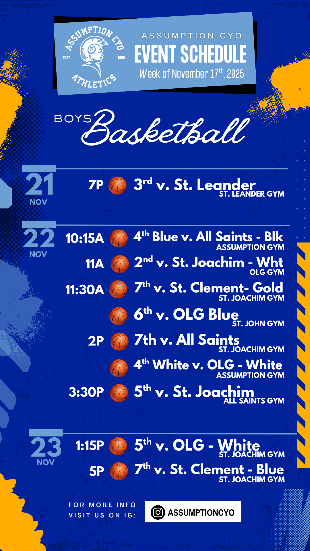 BB Schedule