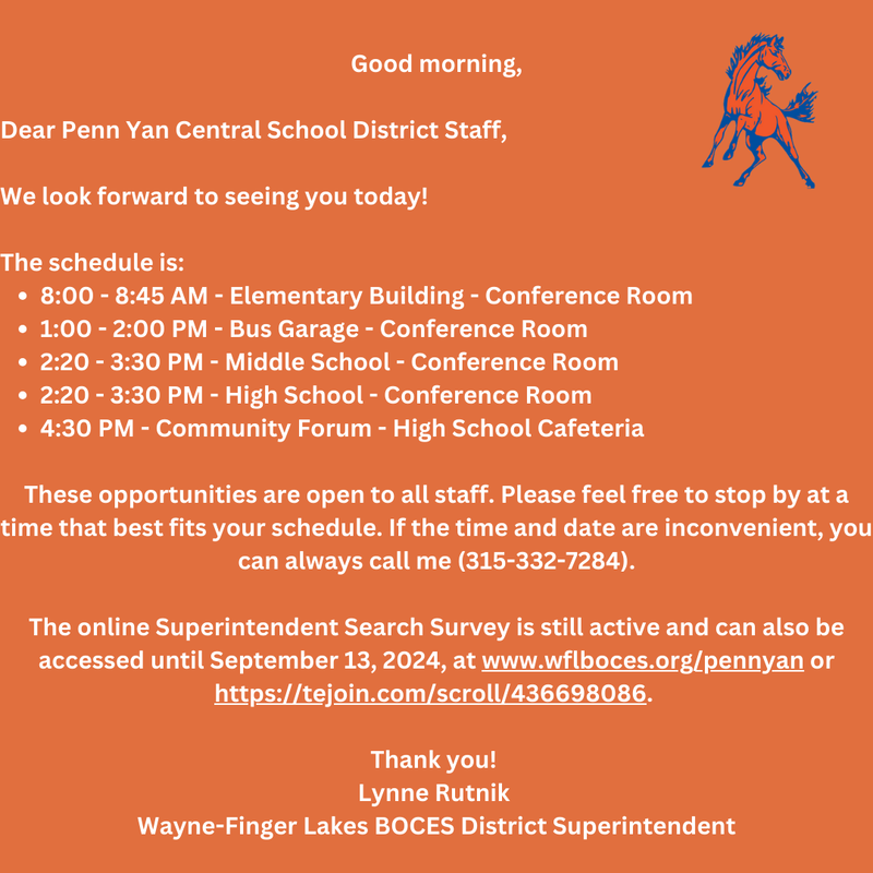 Attention PYCSD Staff!! Penn Yan Academy