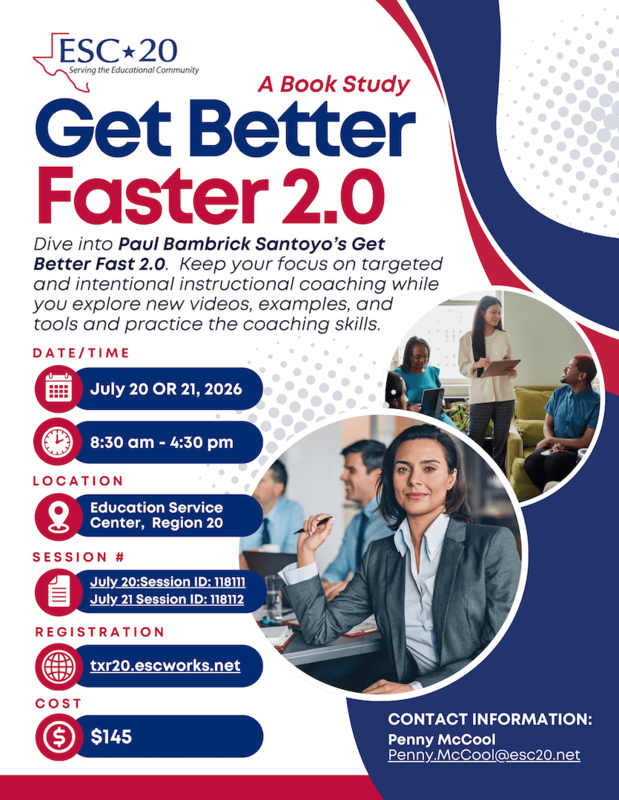 Get Better Faster 2.0 Book Study, July 20 - Session #118111 July 21 - Session #118112