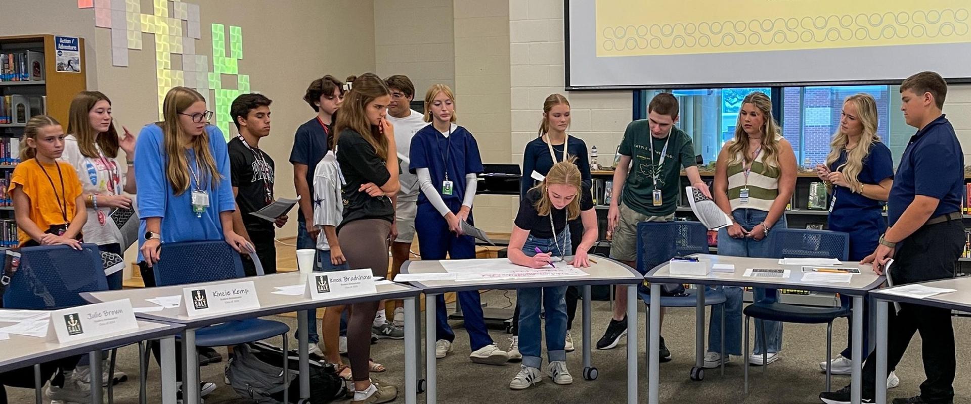 Students working together