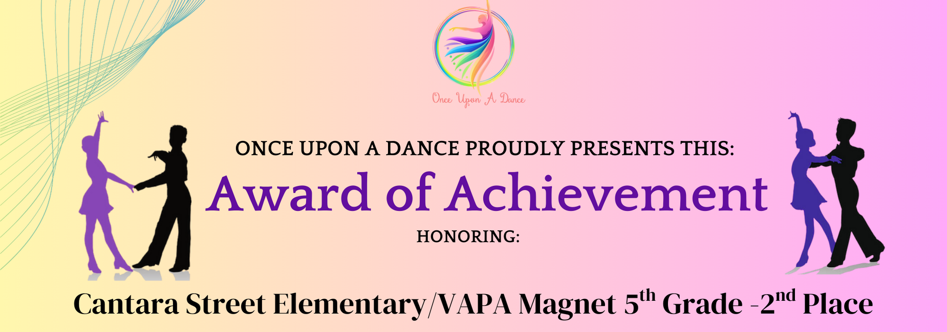 Award of Achievement 5th grade 2nd place
