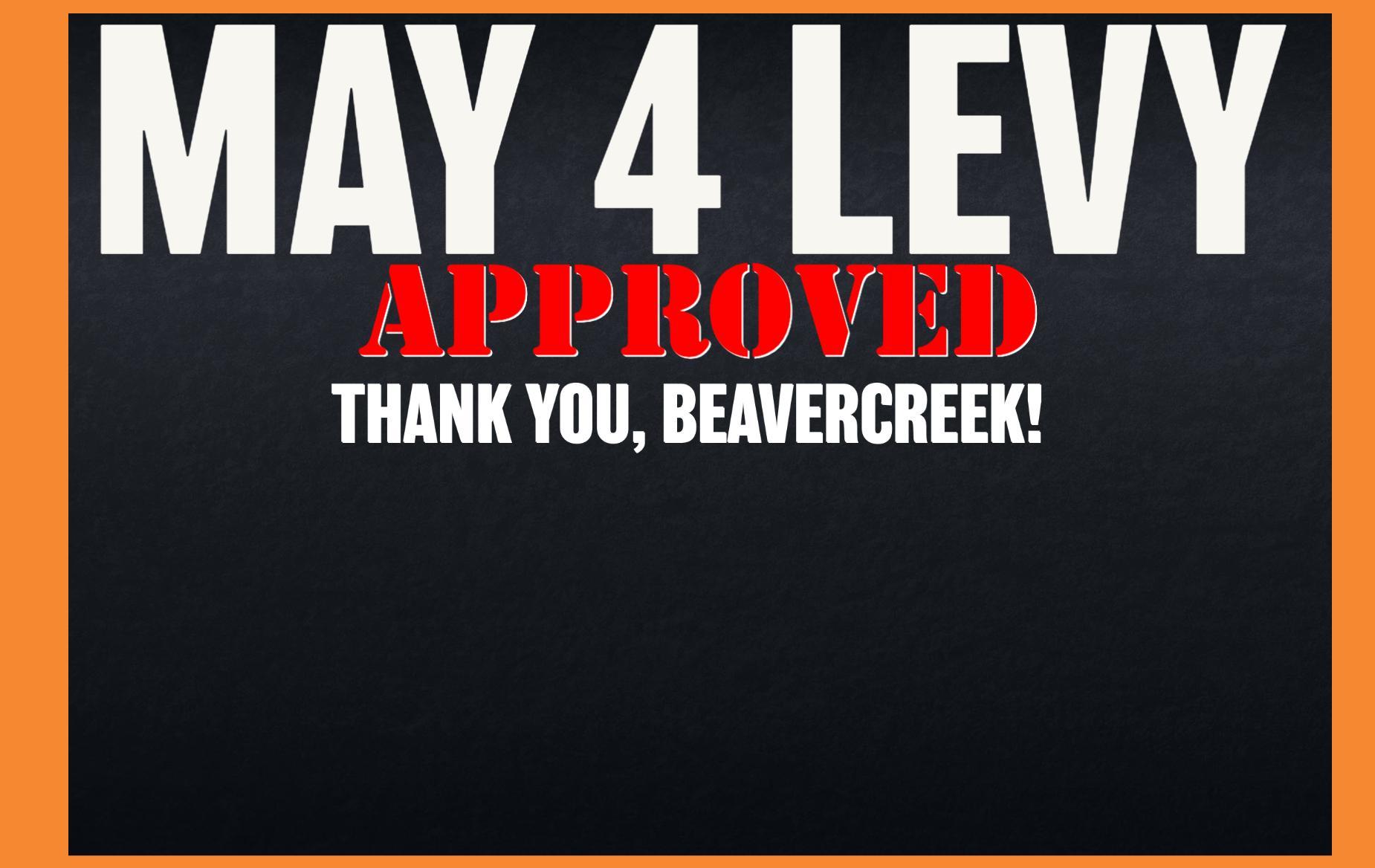 May 4 Levy Approved