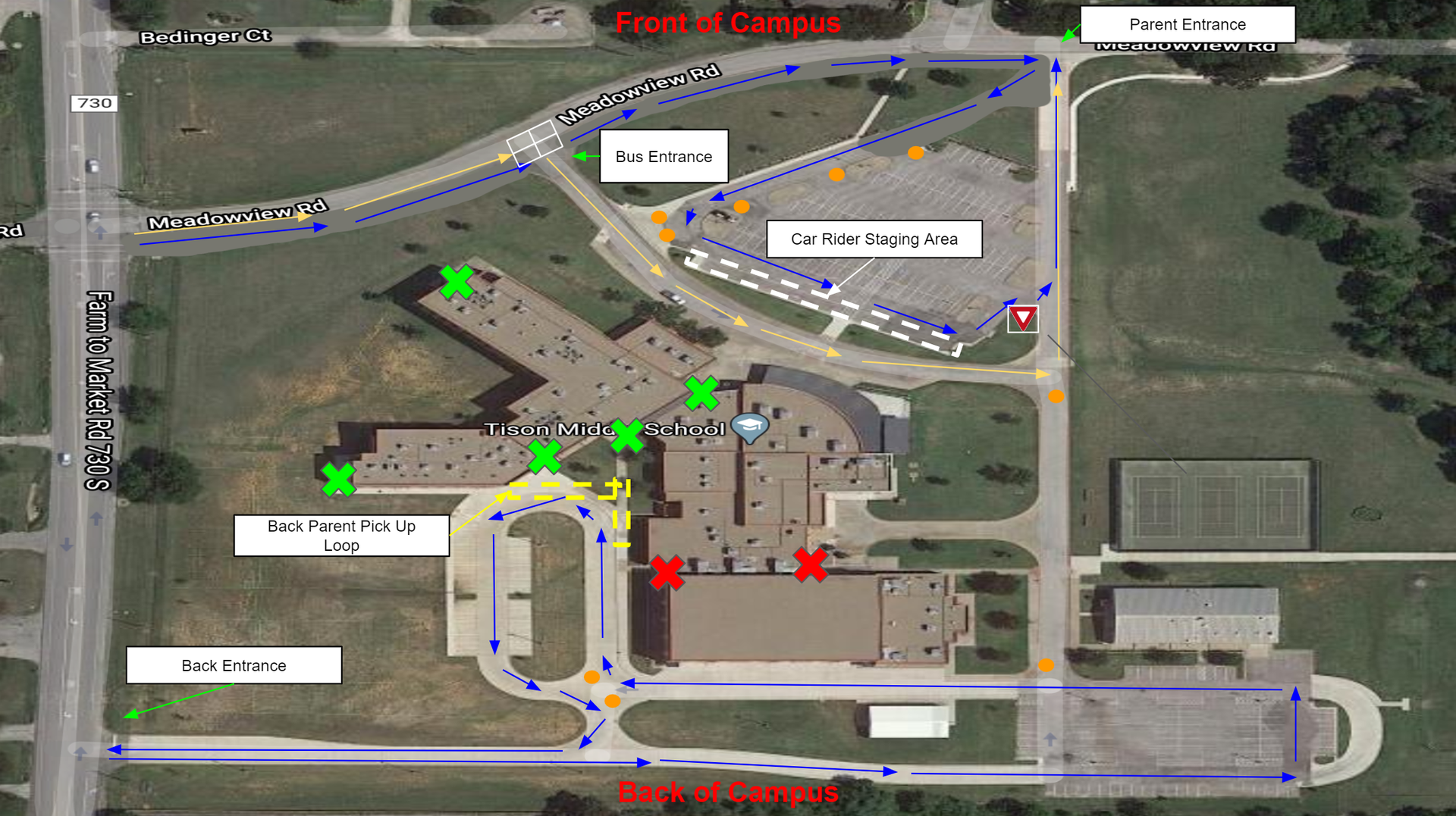 arrival-dismissal-maps-parent-resources-joe-m-tison-middle-school