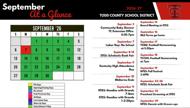September At a Glance Featured Photo