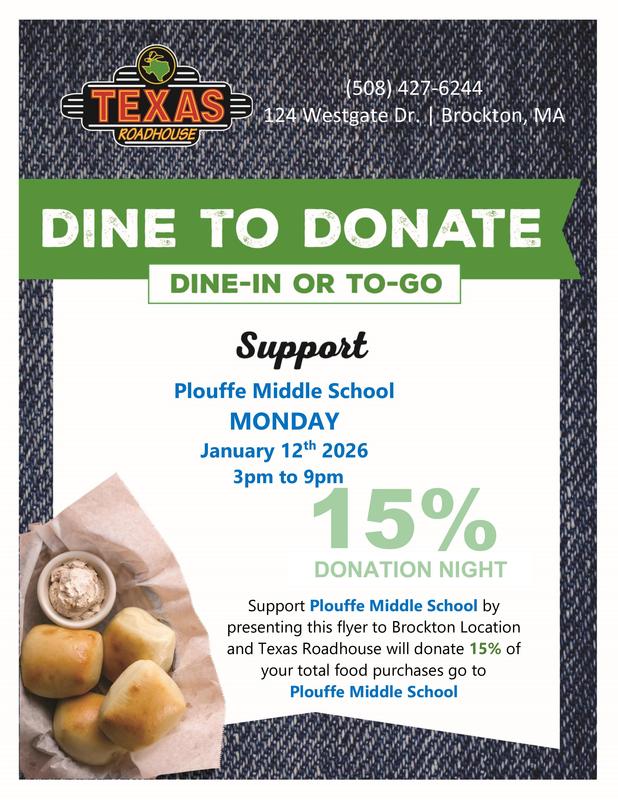 Dine to Donate at Texas Roadhouse on January 12, 2026.