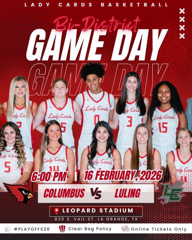 The Lady Cards are headed to the Bi-District Round, and we need Red & White in the stands!