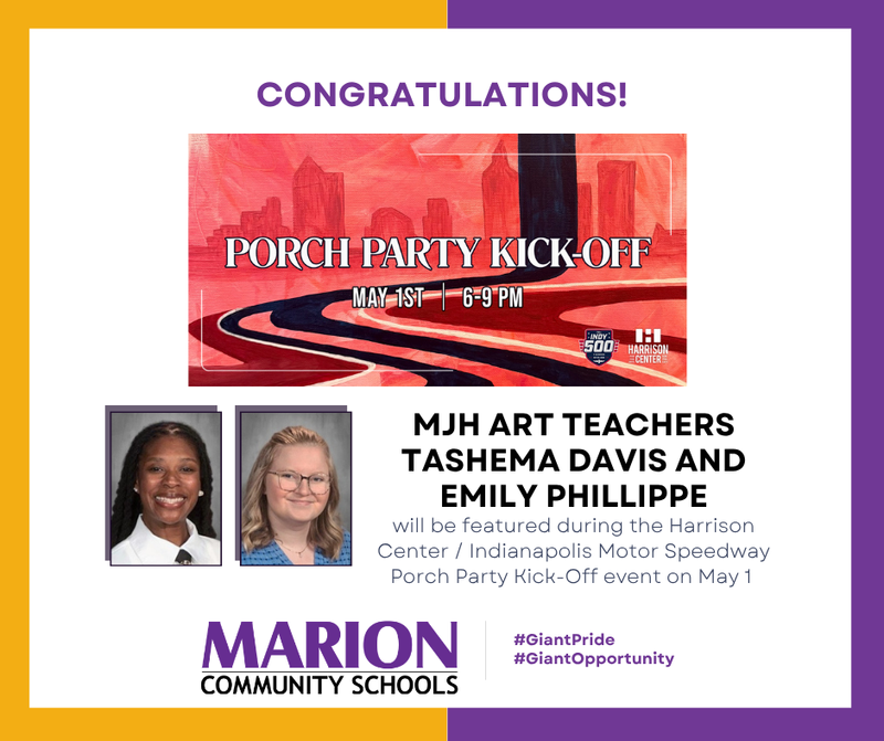 promo graphic - Davis and Phillippe - Harrison Center Porch Party Kick-Off May 2026