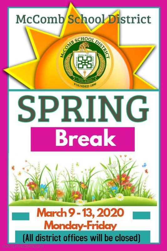 McComb School District Spring Break 2020 #ItsComeBackTime
