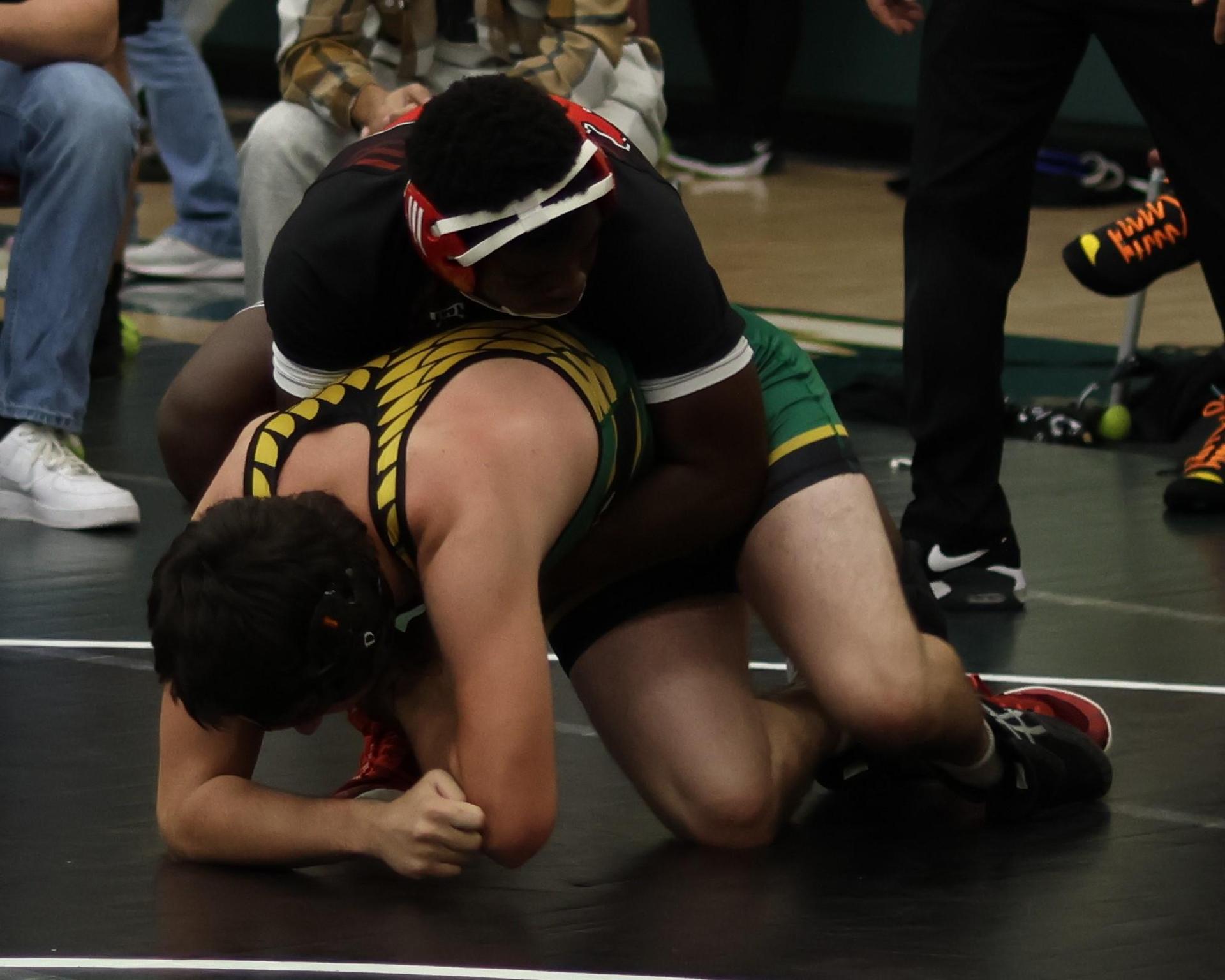 boys wrestling at liberty duals