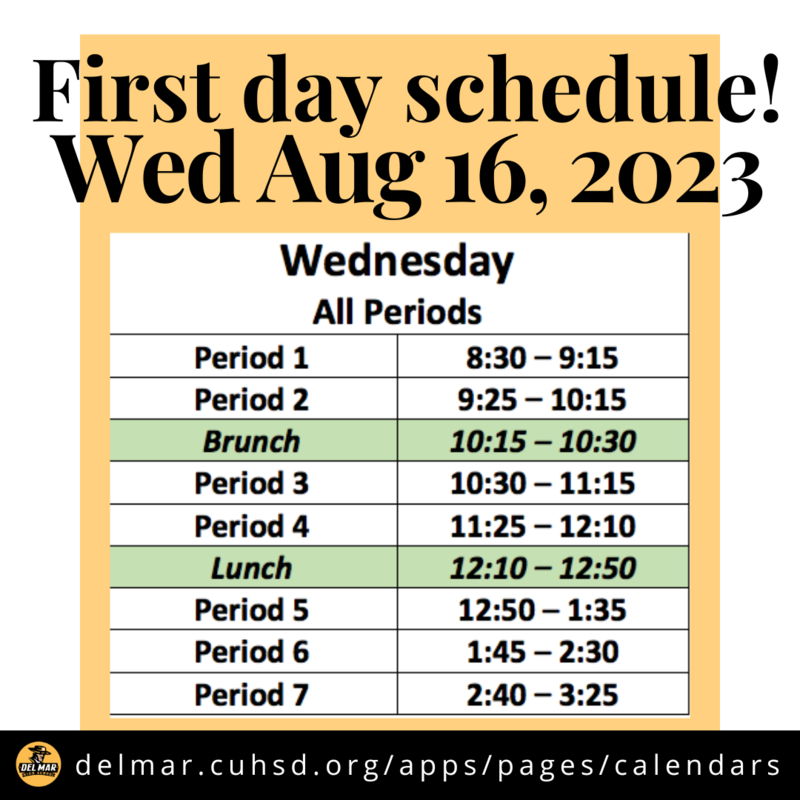 A/B Calendar & Bell Schedule 2021-22 - Campus Calendars - Del Mar High School A/B Calendar & Bell Schedule 2021-22 - Campus Calendars - Del Mar High School