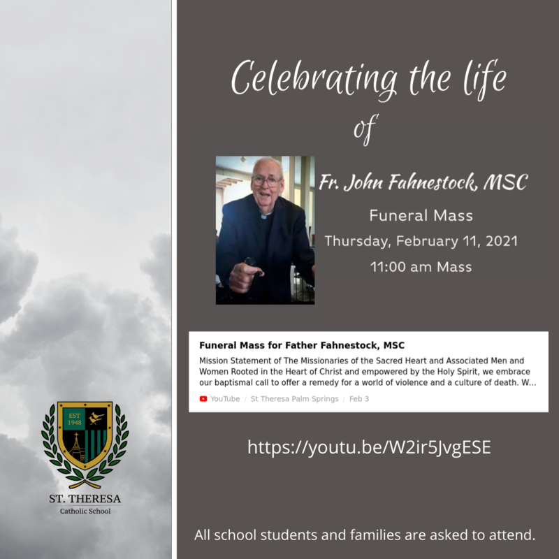 Celebrating the life of Fr. John Fahnestock, M.S.C. Featured Photo