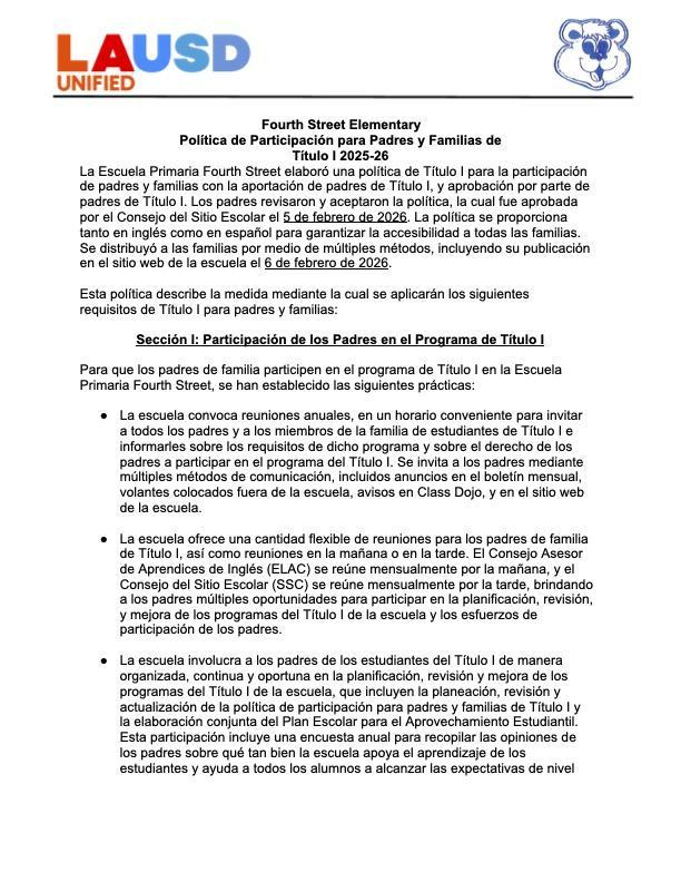 Title 1 Policy