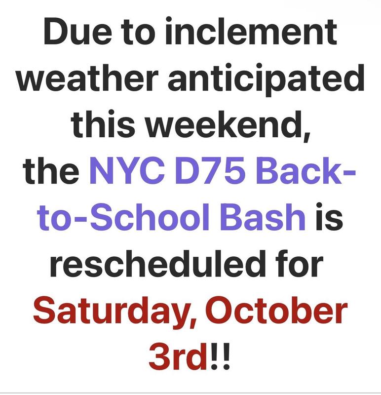 English text that says event rescheduled.