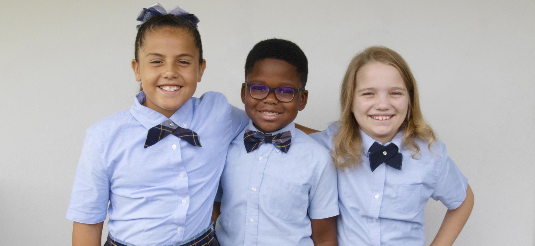 Students Posing and Smiling