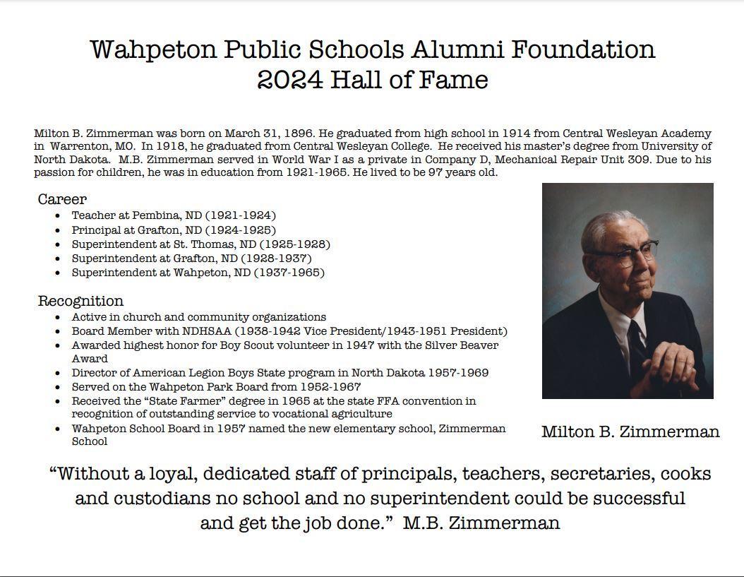 M.B. Zimmerman plaque