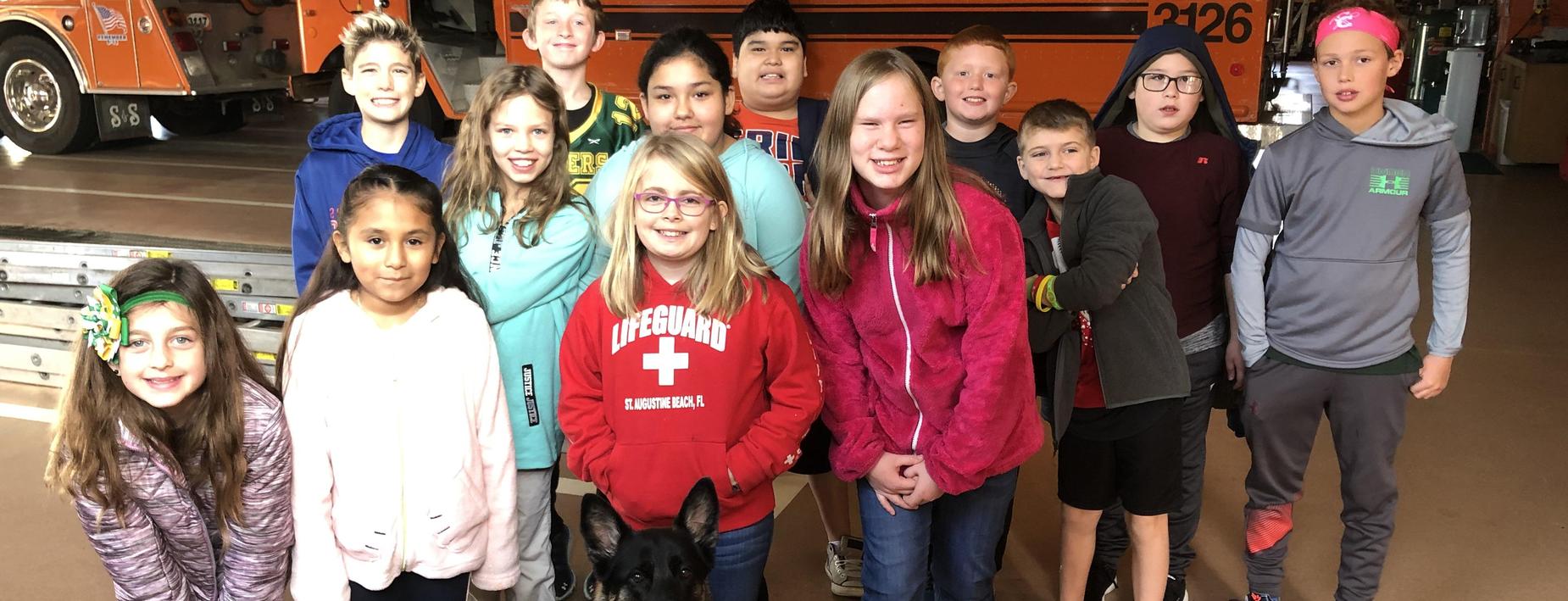 At the firehouse - CCIS students