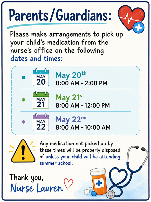 Medication Pickup Times
