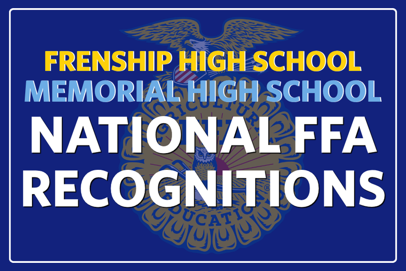 FHS MHS National FFA recognitions graphic