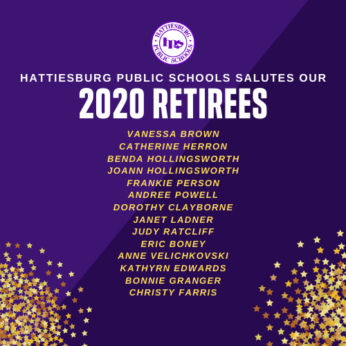 Hattiesburg Public Schools salute our 2020 Retirees! Featured Photo