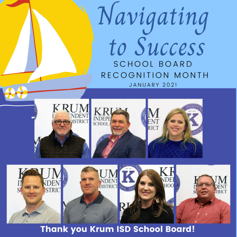 Krum ISD Celebrates School Board Recognition Month This January Featured Photo