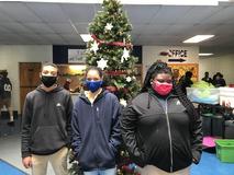 Mrs. Storey's Christmas decorations helpers