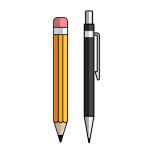 pen and yellow pencil