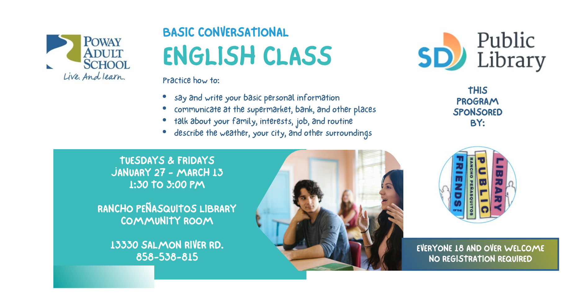 Conversational English Class at PQ Library