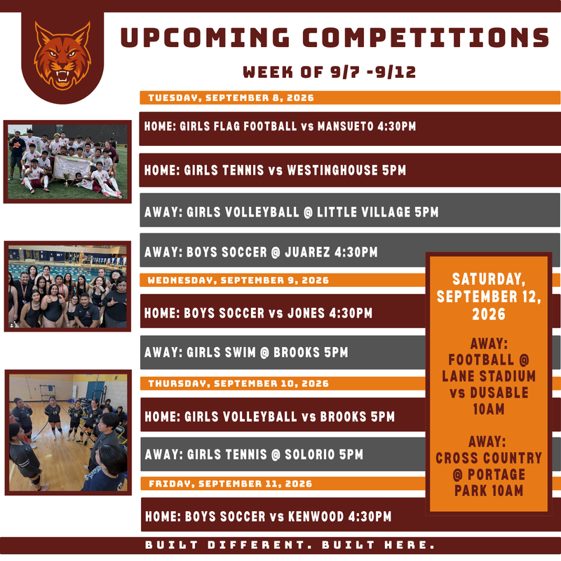 Athletic Competitions Week of 9/8-9/12 Featured Photo