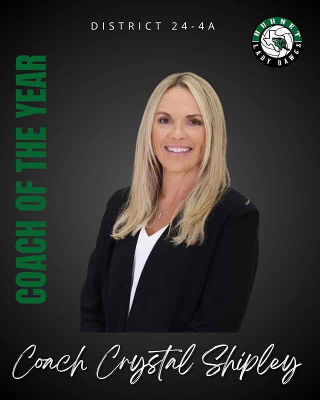 Crystal Shipley is the District 24-4A Coach of the Year! Featured Photo