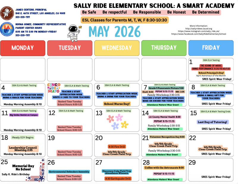 May Calendar