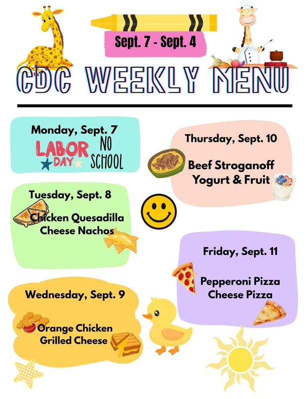 CDC Lunch Menu