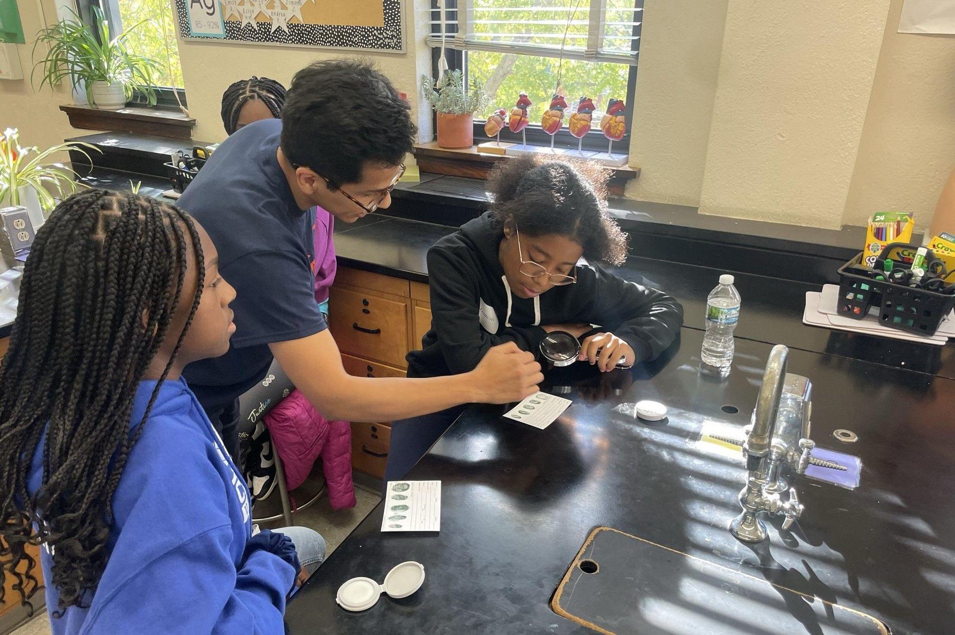  Science class with teacher