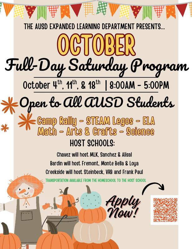 Flier of Saturday programs in October