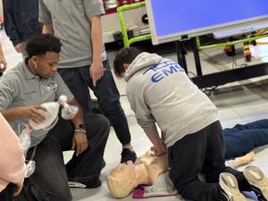 EMT and Fire Science CPR Demonstration