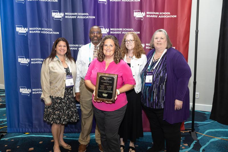 School Board Members with the award