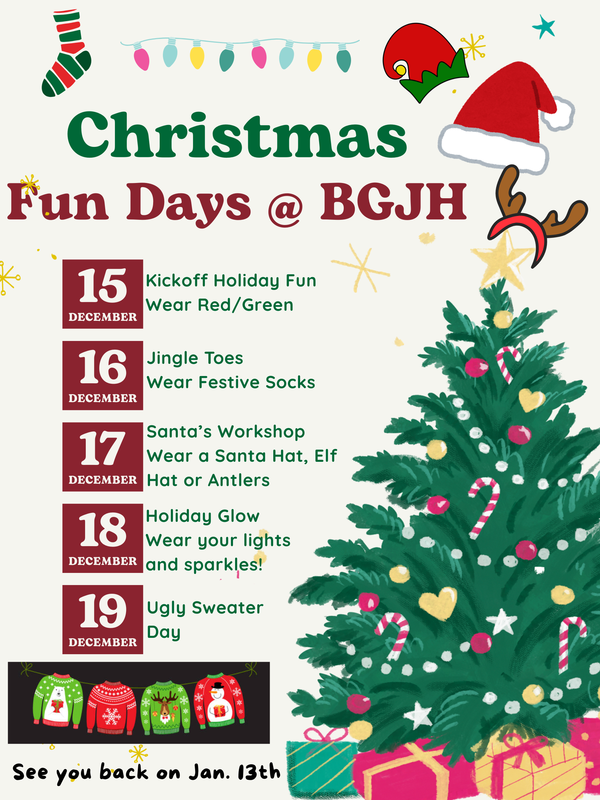 Christmas Fun Days @ BGJH Thumbnail Image