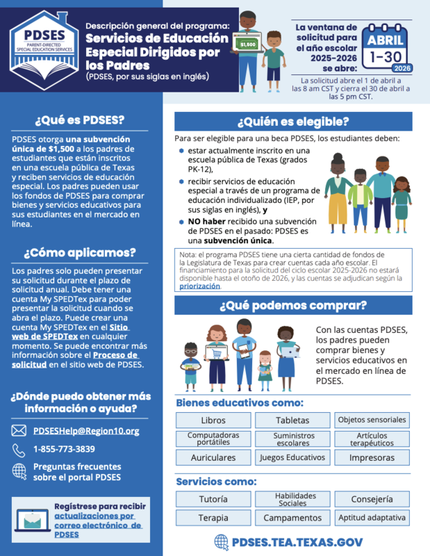 Spanish PDSES Informational Poster