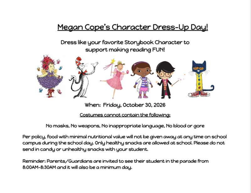Character Day flyer