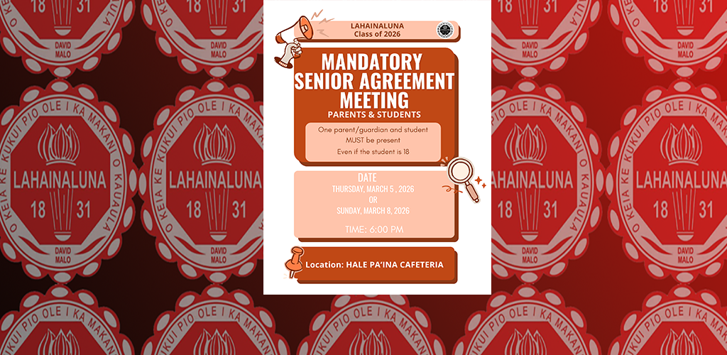 Class of 2026 Mandatory Senior Agreement Meeting Information