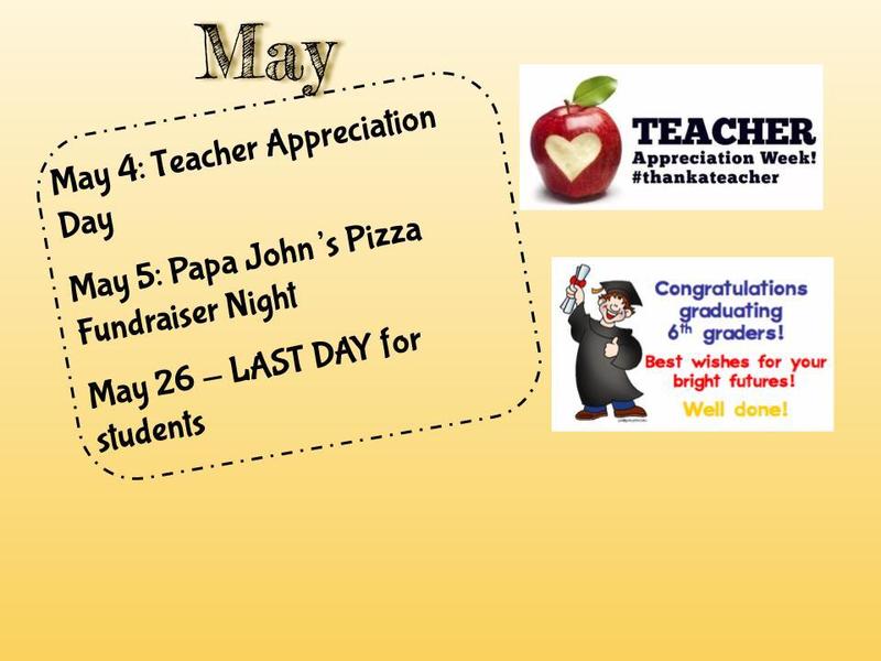 May Upcoming Events