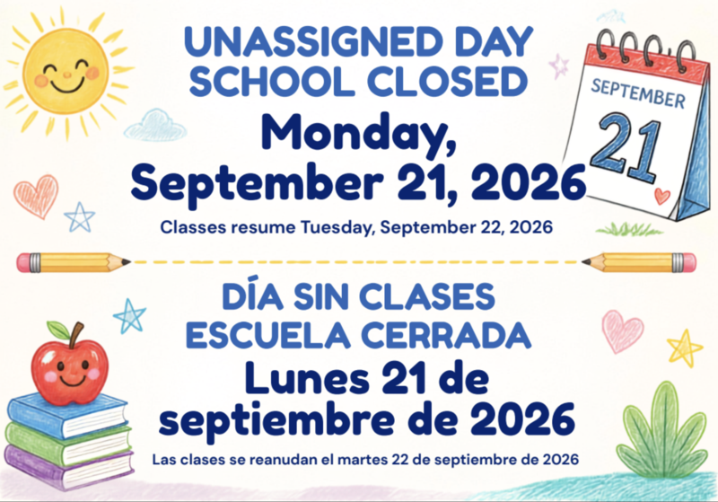 September 21: Unassigned Day - No School Featured Photo