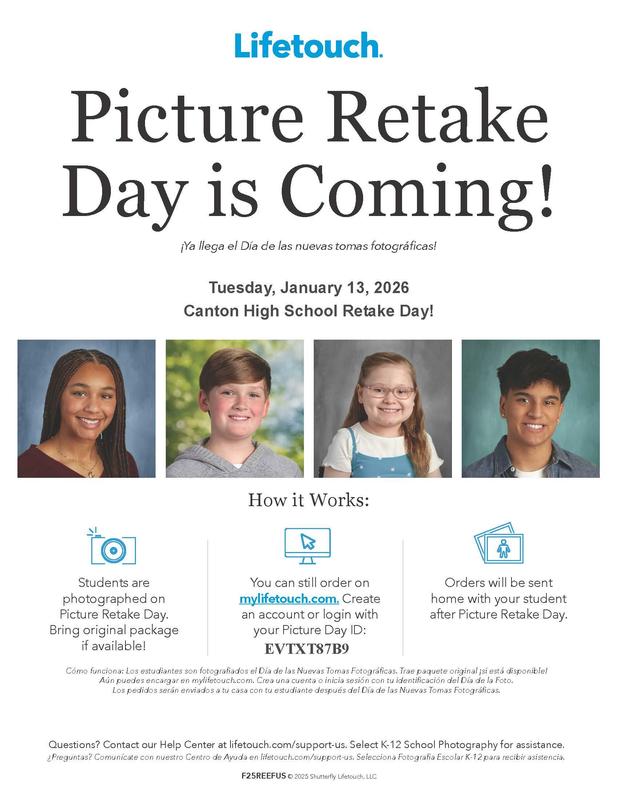 PICTURE RETAKE DAY - JANUARY 13, 2026