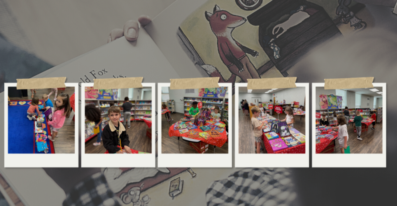 Children enjoying Book Fair Week at RCES.