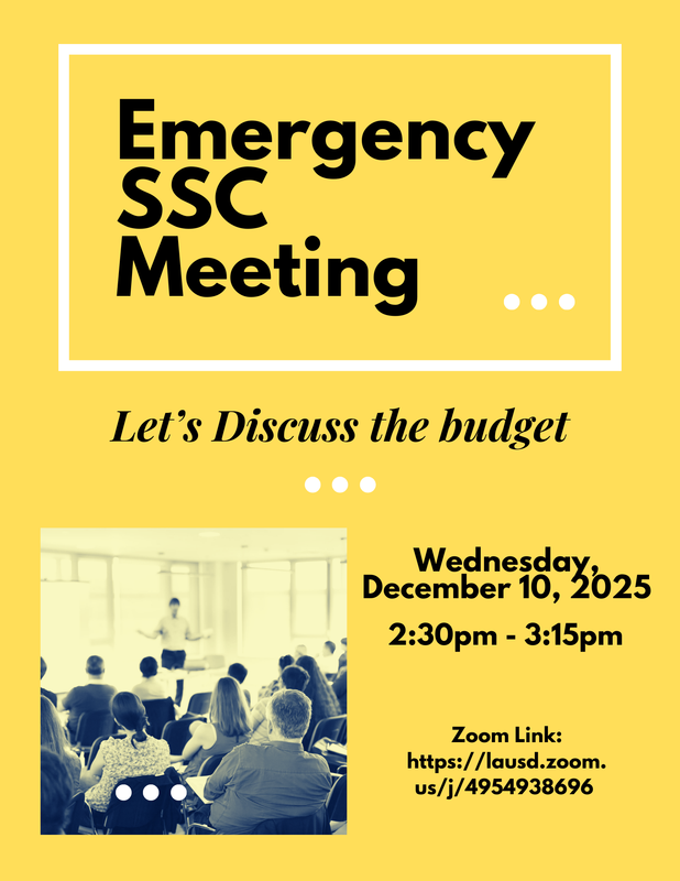 Emergency SSC Meeting Flyer