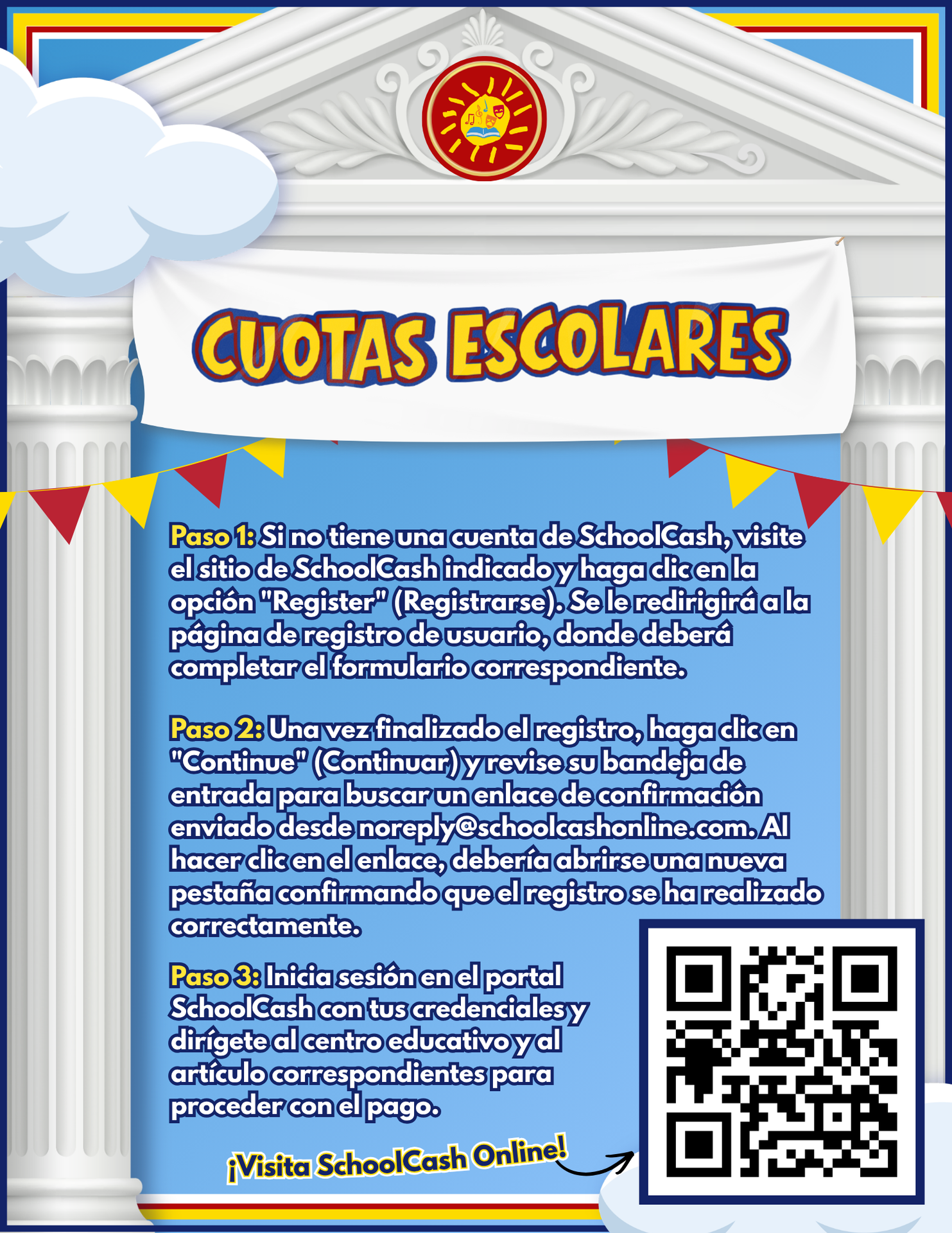 Instrucciones de configuración de SchoolCash