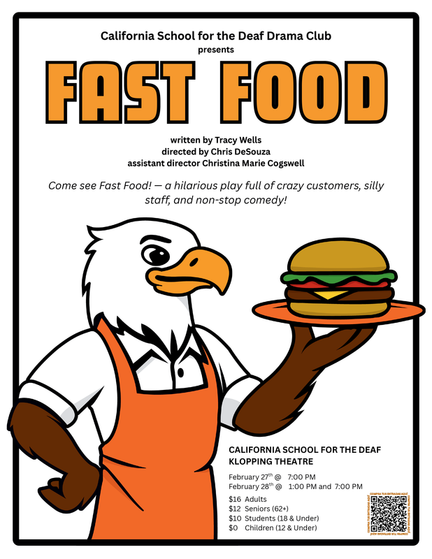 HS Drama Club presents Fast Food on 2/27/26 and 2/28/26