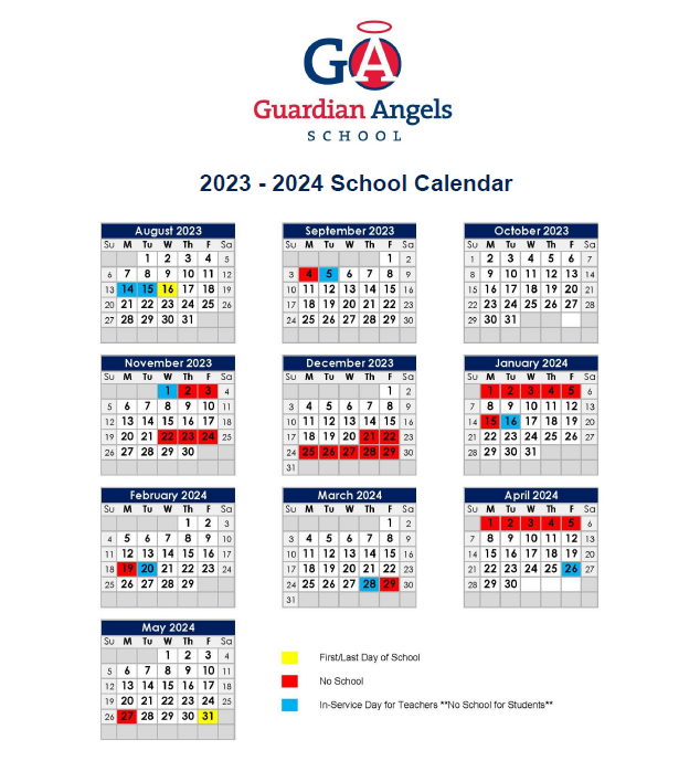 School Calendar – Parents – Guardian Angels School School Calendar – Parents – Guardian Angels School