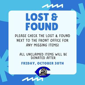 Lost and Found - October 30th